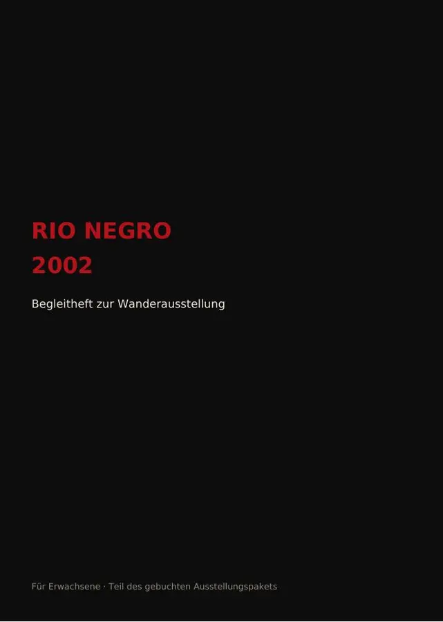 Originalcover des Erwachsenen-Begleithefts Rio Negro 2002