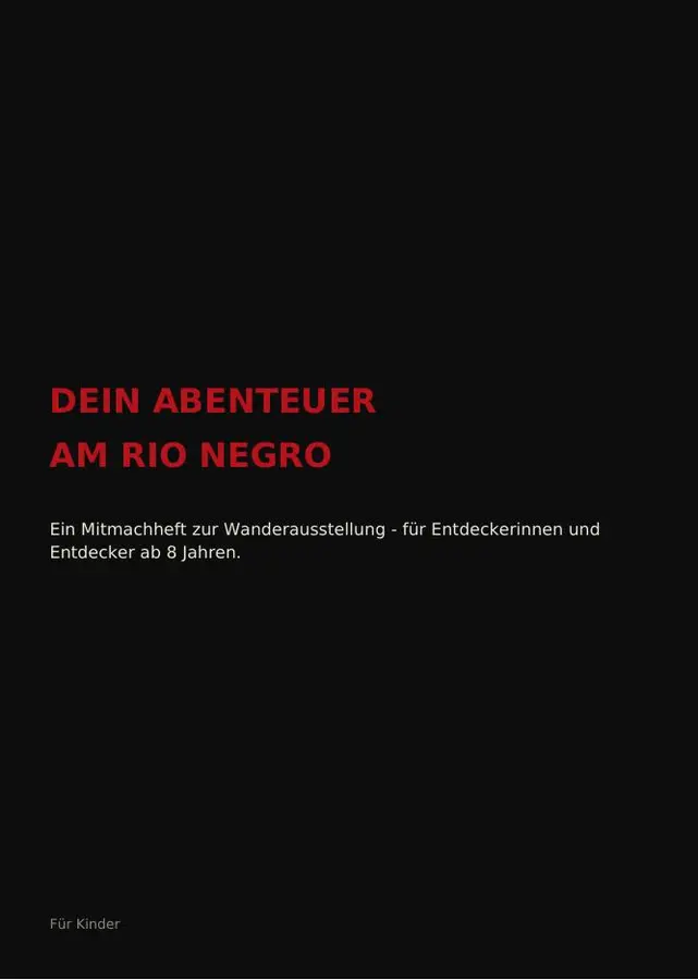 Originalcover des Kinder-Mitmachhefts Dein Abenteuer am Rio Negro